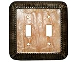 Opalescent DECORATIVE Double SWITCHPLATE COVER