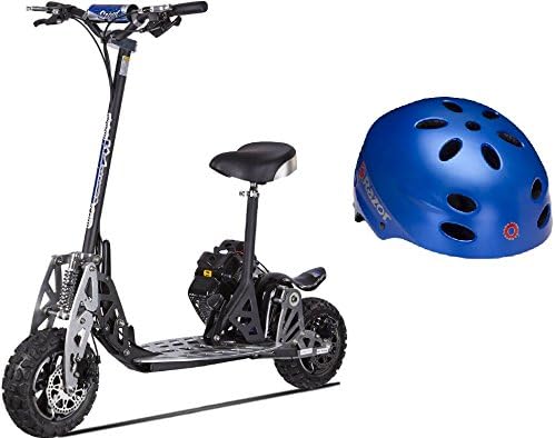 UberScoot Powerboards 2x 50cc Engine Gas Scooter, Razor V-17 Child Multi-Sport Helmet