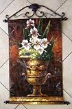 Original Hand-painted Oil Canvas Tapestry Art of Flower Bouquet