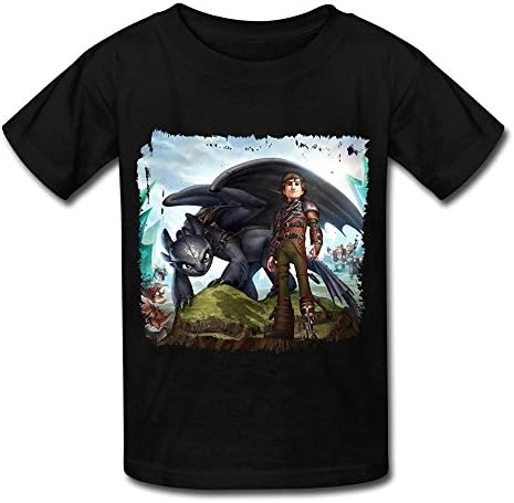 Meentre Kid's A Tale Of Dragons How To Train Your Dragon Round Collar T Shirt M