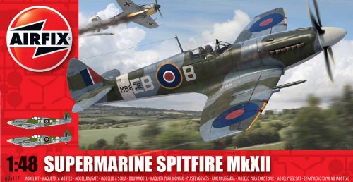 Airfix A05117 Supermarine Spitfire MkXII 1:48 Scale Military Aircraft Series 5 Model Kit On Sale