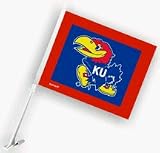 Kansas Jayhawks Car Flags - 1 Pair