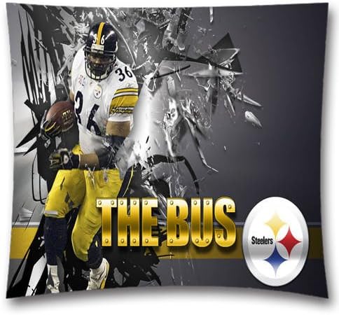 Pittsburgh Steelers Football Pillowcase, Coolest Pre-Shrunk Cotton Linen Cushion Cover, 18X18 NFL Pillow Sham, Gifts for Friends