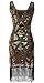 qnprt 1920s Vintage Gatsby Prom Flapper Dress Bead Sequin Art Nouveau Deco(M)