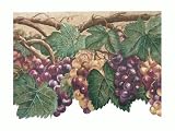 Grapes Prepasted Die-cut Edge Wall Border