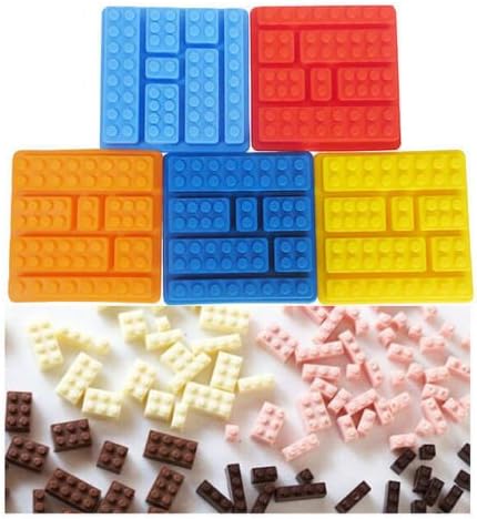 Random Color Brick Style Square Sharped Silicone Ice Mold Building Blocks Ice Tray DIY