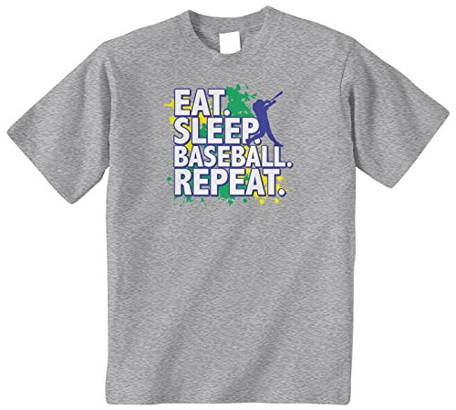 Threadrock Big Boys' Eat Sleep Baseball Repeat Youth T-Shirt