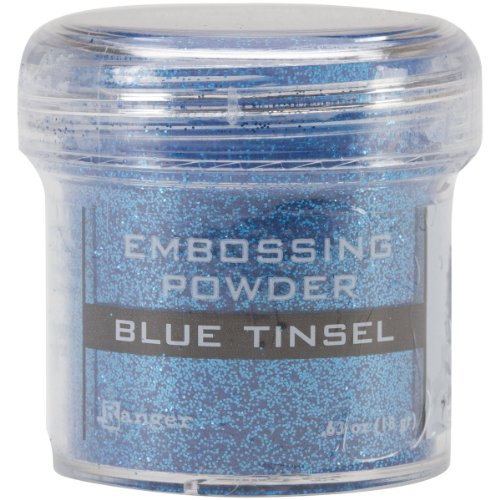 Ranger Embossing Powder, 1-Ounce Jar, Blue Tinsel