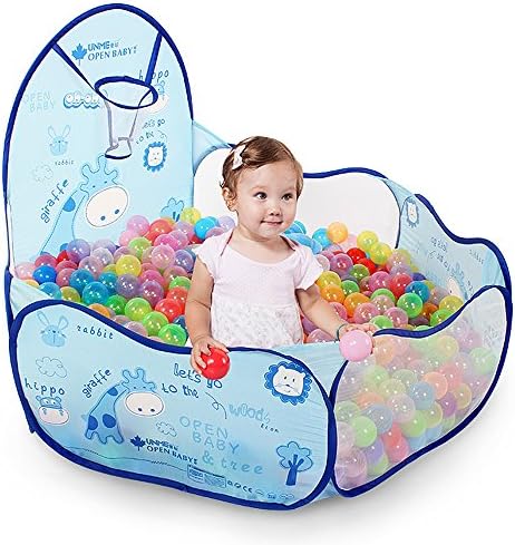 Pop Up Baby Pool, Casa Mall Childrens Pop Up Ball Pool Pit Play Tent for Kids Indoors and Outdoors (47" * 23" * 15")-Six Hexgon