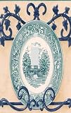 Blue Willow Plate in Holder Decorative Switchplate Cover
