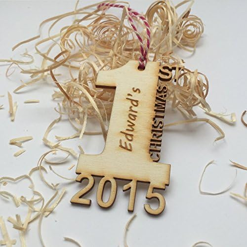 1 BABY'S 1st CHRISTMAS Personalized Tree Ornament Decoration Bauble Gift