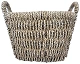 Medium Heavy Duty Seagrass Durable Log Basket for Fire Place