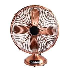 Optimus F-6121 12-Inch Antique-Design 3-Speed Table Fan with Chrome Finish
