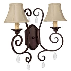 Capital Lighting 4132MBZ-421-CR 2 Light Brandon Hall Wall Sconce,