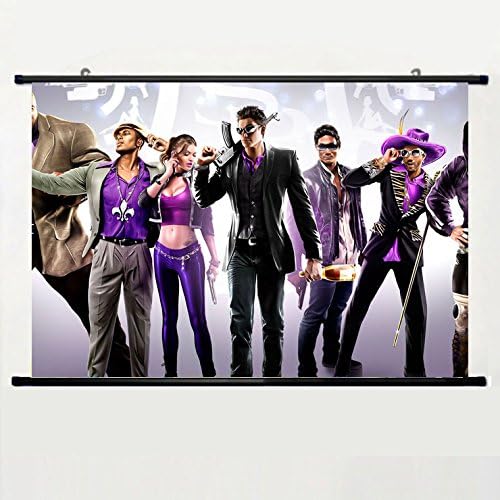 Hot Sale And Unqiue Designed Home Decor Art Game Poster With Saints Row Wall Scroll Poster Fabric Painting 24 X 16 Inch (60cm X 40 cm)