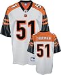Odell Thurman Jersey: Reebok White Replica #51 Cincinnati Bengals Jersey