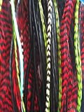 Sexy Sparkles 4"-6" Peacock Remix Color Feathers for Hair Extension with Salon Quality Feathers