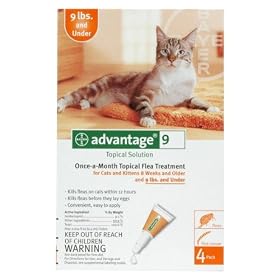 Advantage - Orange Box for Cats 0-9 pounds - 4 count