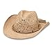 Wallaroo Hat Company Womenâ€™s Tina Cowboy Hat â€“ Raffia, Modern Cowboy, Designed in Australia, Natural