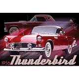 (24x36) Ford Thunderbird (Red, 1956) Art Poster Print