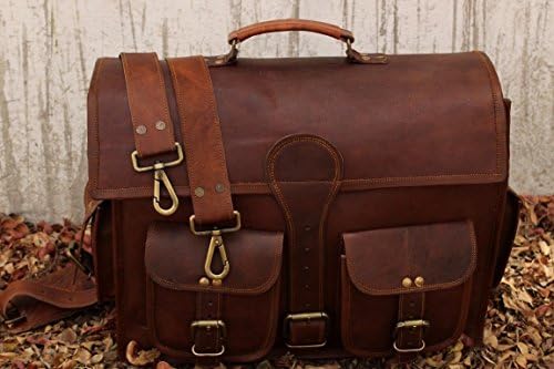 SKH23 men's Luggage weekender overnight duffel bag vintage leather messenger bag