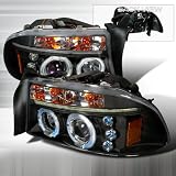 97 98 99 00 01 02 03 04 Dodge Durango Dakota Projector Headlights - Black (Pair) by Atomic