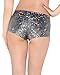 iHeartRaves Black Hologram Rave Booty Shorts (Medium)