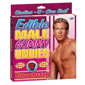 Pipedream Products Edible Male Gummy Undies, Strawberry