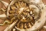 Wallmonkeys Peel and Stick Wall Decals - Day and Night - Sun and Moon - Mask from Venice - Removable Graphic