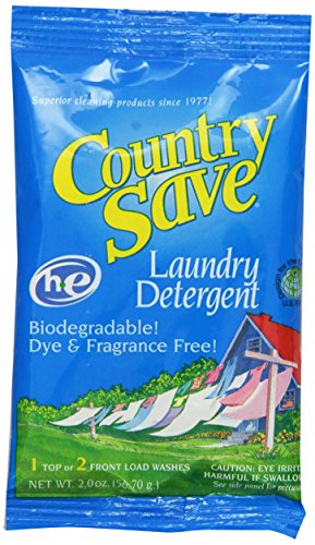 Country Save HE Powdered Laundry Detergent, 2-Ounce Packets (Pack of 200)