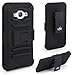 Grand Prime Case, LK [Heavy Duty] Black Armor Holster Defender Full Body Protective Hybrid Case Cover with Belt Clip for Samsung Galaxy Grand Prime