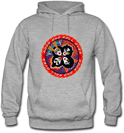 Jeff Phuon Mens Cartoon KISS Band Grey hoodies Size XXXL
