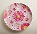 Eco Bamboo Round Dinner Plate, Pink Ribbon Floral