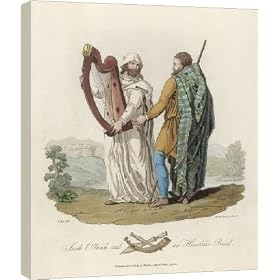 ANCIENT IRISH BARD - 16 Inch Canvas Print (40 cm) by Mary Evans