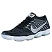 NIKE WOMENS FLYKNIT ZOOM AGILITY TRAINERS BLACK WHITE DARK GREY VOLT 698616 001