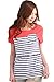 Bearsland Women's Striped Breastfeeding Shirts Maternity Nursing Tops