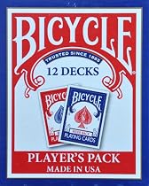 Bicycle Poker Size Standard Index Playing Cards, 12 Deck Player's Pack