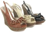 51bp3zAnCRL. SL160  Qupid Ceduce 241 Ruffled Wedge Sandal