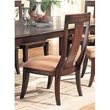 Set of 2 Broadway Cherry Finish Solid Wood Dining Side Chairs
