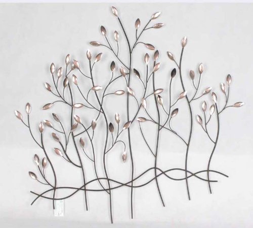 Breazy metallic leaf patterend steel wall decor