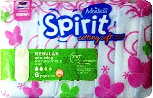 Modess Spirit Cottony Soft Regular Sanitary Napskin with Non-wing 8 Pads Sold By Premily Store