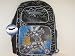 Batman Dark Knight Black Bat Backpack with Shiny Image of Flying Batman & Batmobile