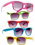 Wayfarer Brille Rocker mit Brillen Beutel viele Farben, WEISS