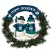 Seattle Mariners Team Snowman Christmas Wreath