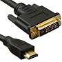 2m HDMI to DVI Cable - Premium Quality / 1080p (Full HD) / v1.3 / Video / DVI-D (Dual Link) 24+1 Pins / 24k Gold Plated / FREE P&P - by World of Data