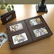Bonded Leather Photo Album Tray - Dark Brown