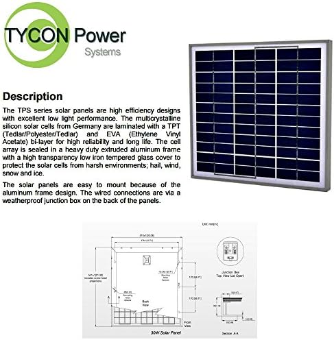 Tycon Power TPS-24-30 30W 24V Solar Panel