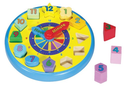 Melissa and Doug Wooden Shape Sorting Clock