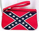 Microfiber Confederate Flag Handbag Purse Rebel Dixie