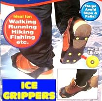 Ice Gripper Rubber Shoe Covers With Metal Spikes Large